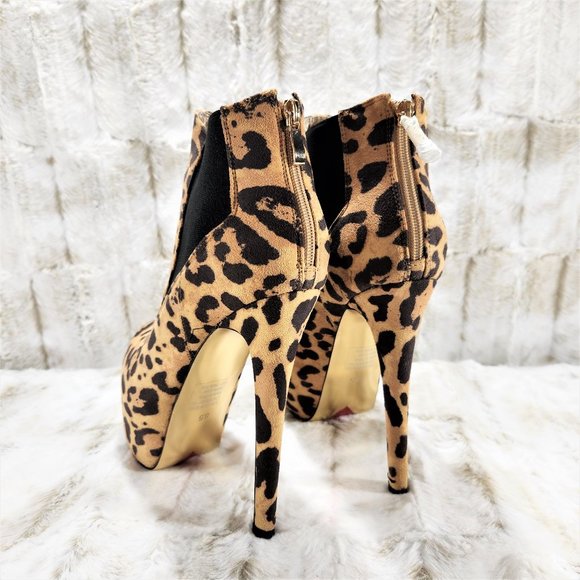 Luichiny Sexy Leopard 6" High Heels Platform Ankle Boots - Picture 7 of 12